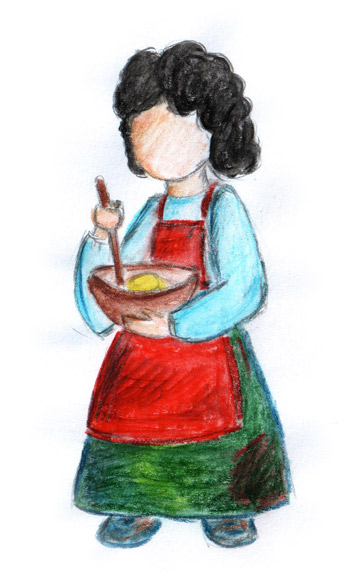 Devčátko Momo pečení